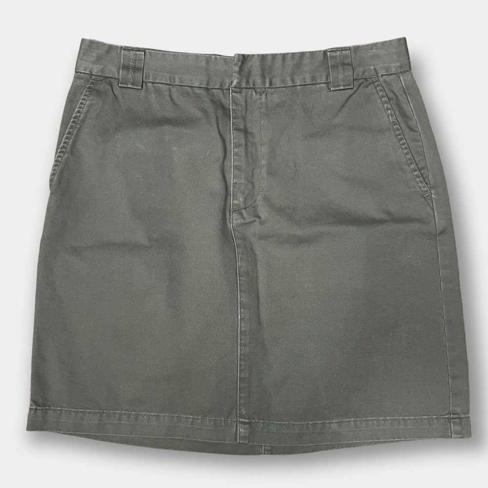 Calvin Klein Blue Jean Denim Skirt Green Grey Size 8